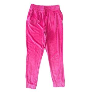 refuge Hot Pink Velour Jogger Pants